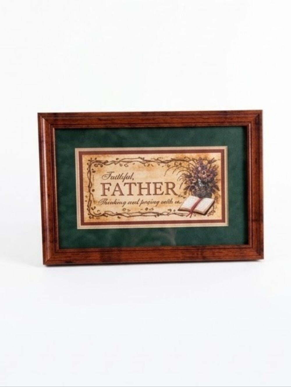 Vtg Home Interior Wood Frame Glass Picture Faithful Father by Márgi whittington
